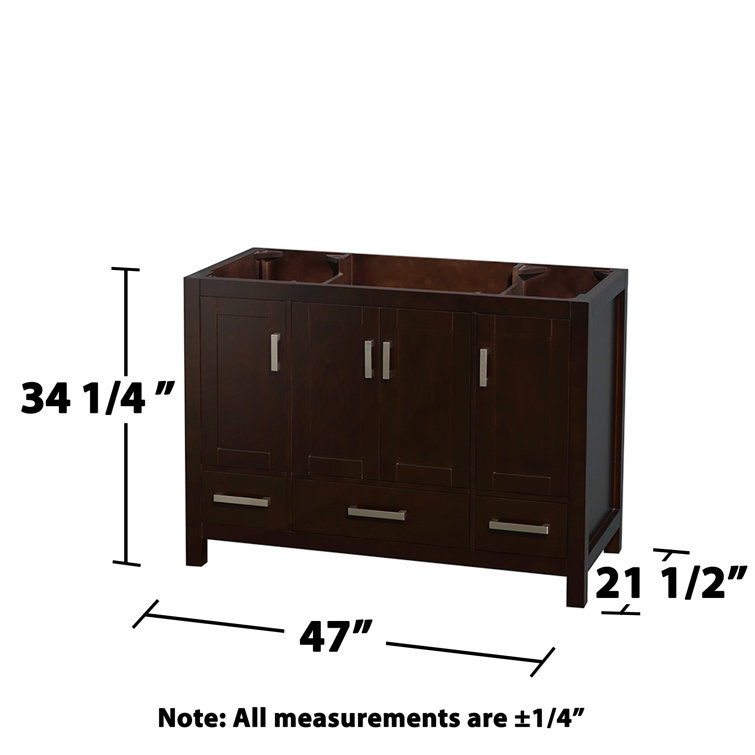 Sheffield Espresso 47" Solid Wood Bathroom Vanity with Medicine Cabinet