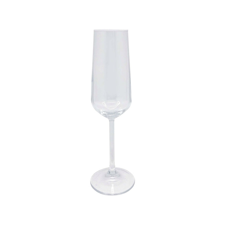 Clear Smooth Glass Champagne Flute Set of 4