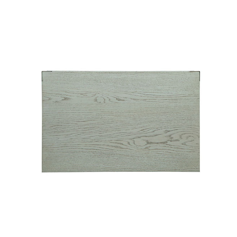 Smokey White Oak 4-Drawer Dresser with Brass Accents
