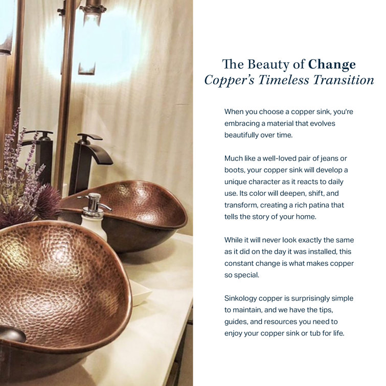 Maxwell 18" Copper Vessel Bathroom Sink