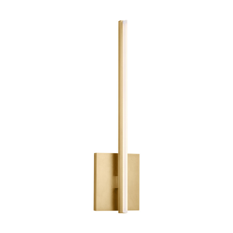 Natural Brass Minimalist LED Wall Sconce