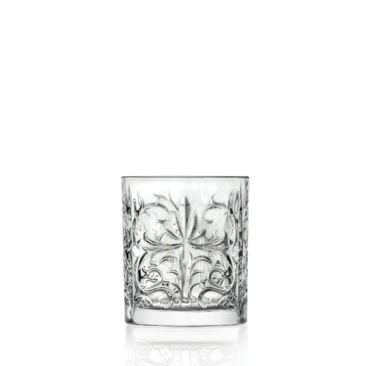 Barski Tattoo Design Crystal Double Old Fashioned Whiskey Glasses Set