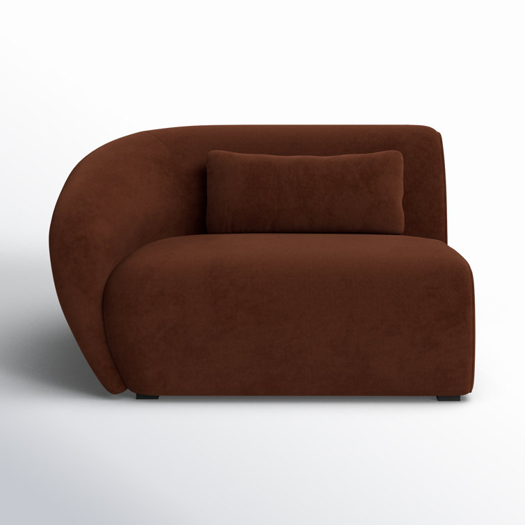Amelia Chestnut Brown Polyester Left Arm Facing Chair