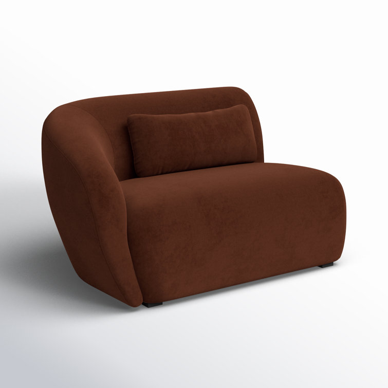 Amelia Chestnut Brown Polyester Left Arm Facing Chair