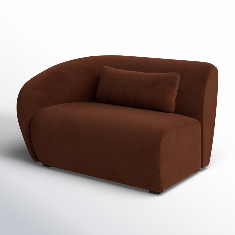 Amelia Chestnut Brown Polyester Left Arm Facing Chair