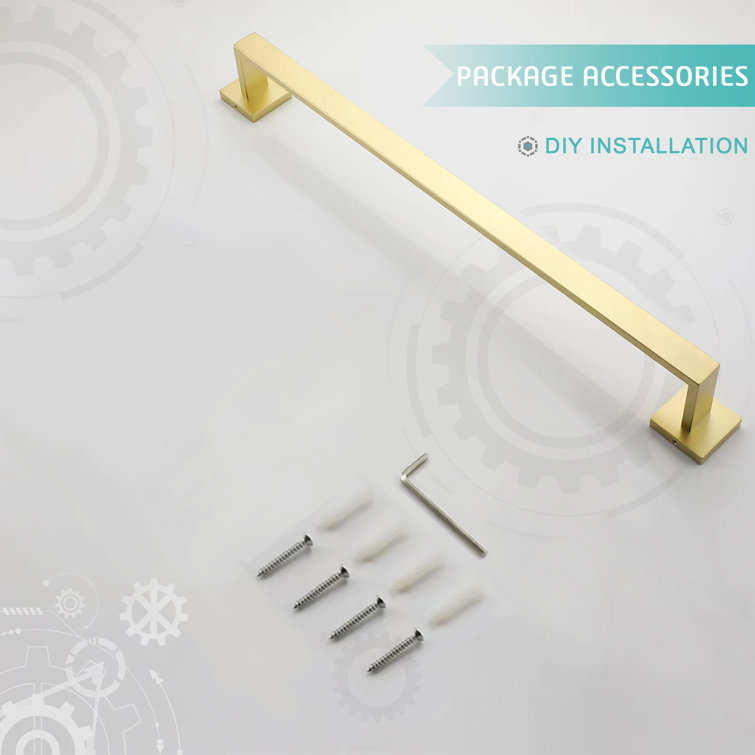 Brushed Gold Stainless Steel Wall Mounted Towel Bar