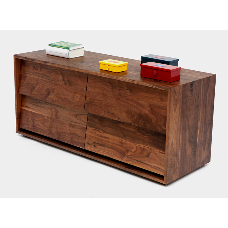 Oliver Solid Walnut Double 4-Drawer Dresser