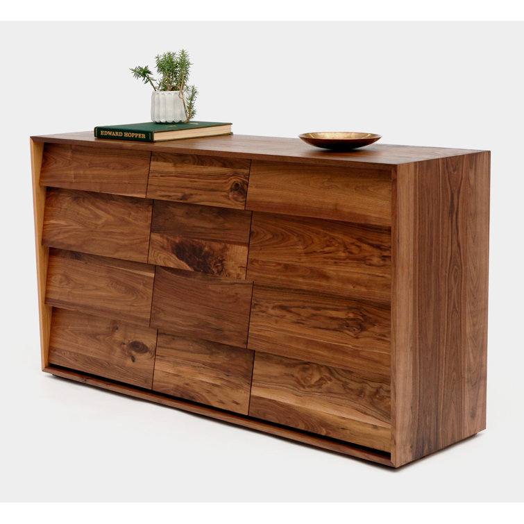 Oliver X-Large Solid Walnut 12-Drawer Dresser with Soft Close