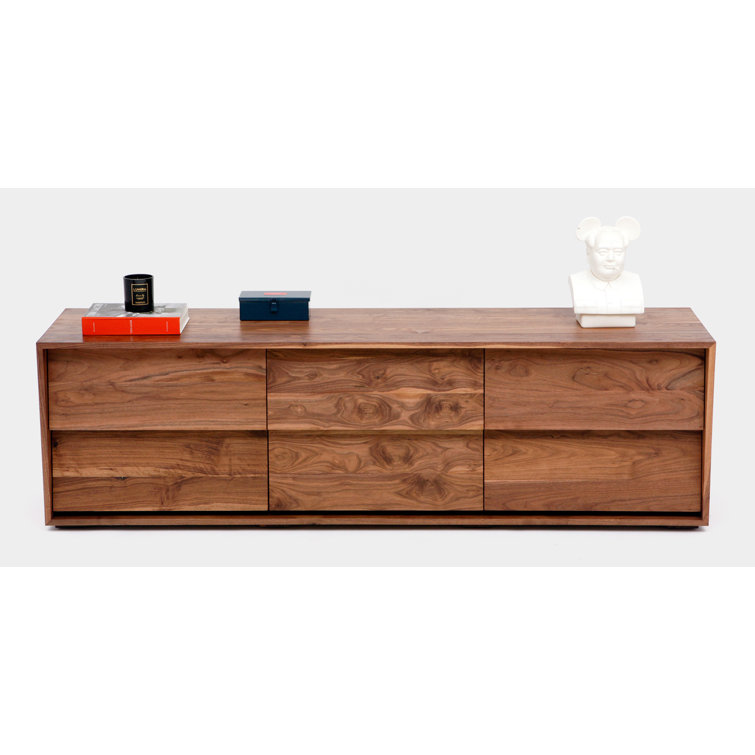 Oliver Solid Walnut 6-Drawer Horizontal Dresser