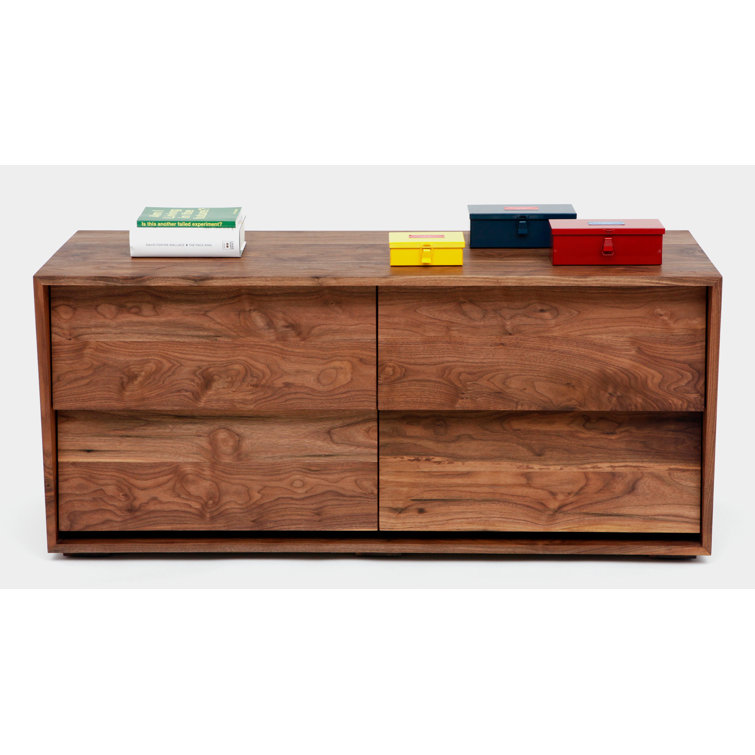 Oliver Solid Walnut Double 4-Drawer Dresser