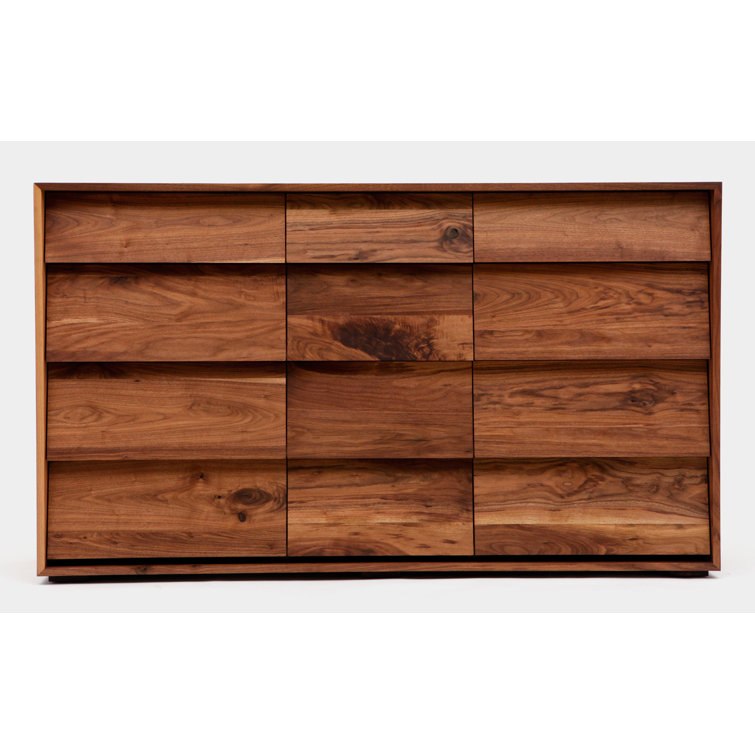 Oliver X-Large Solid Walnut 12-Drawer Dresser with Soft Close