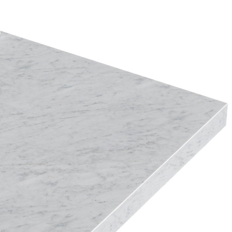 Cambridge 42'' White Wood Bathroom Vanity with Carrara Marble Top
