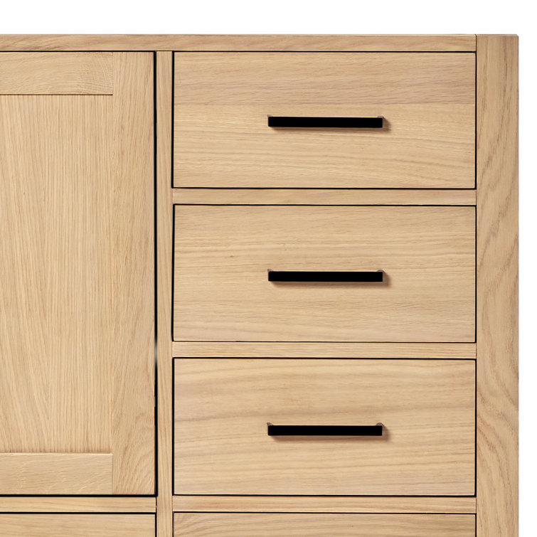 Cambridge 42'' Oak Freestanding Bathroom Vanity with Carrara Marble Top