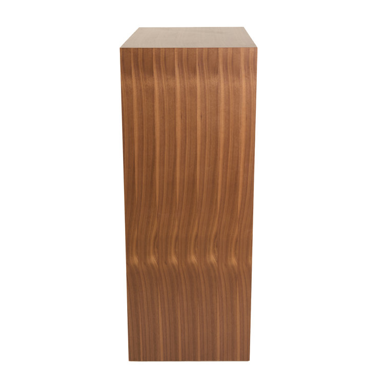Walnut Vertical 5-Drawer Soft Close Dresser