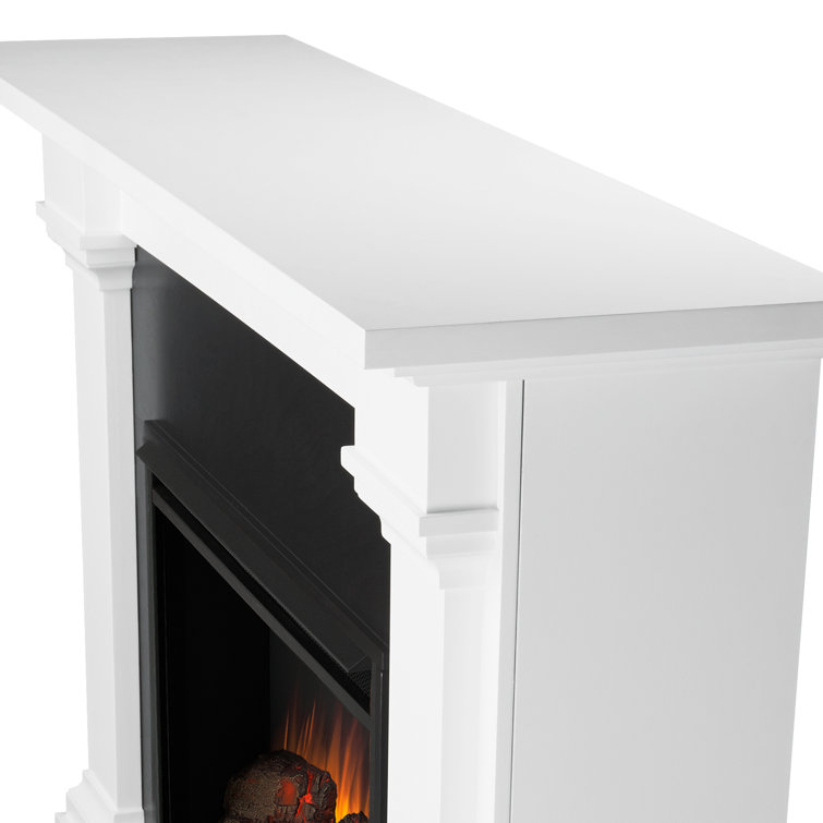 Callaway 63" White Free-Standing Electric Fireplace with Mantel