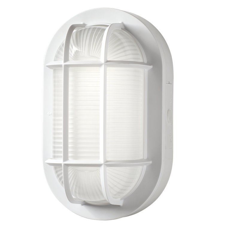 8.5in White Frosted Glass LED Bulkhead Light