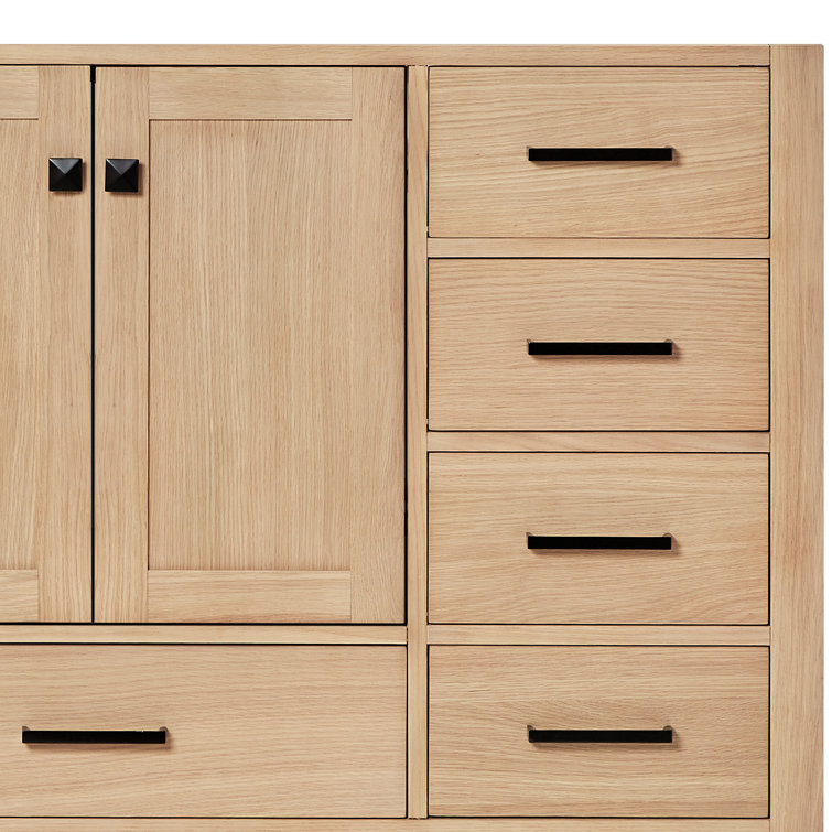 Cambridge 54" Oak Freestanding Vanity with Carrara Marble Top