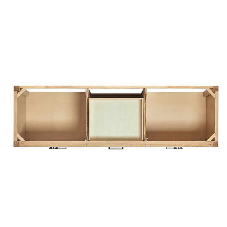 Cambridge 72'' Oak Double Vanity with Carrara Marble Top