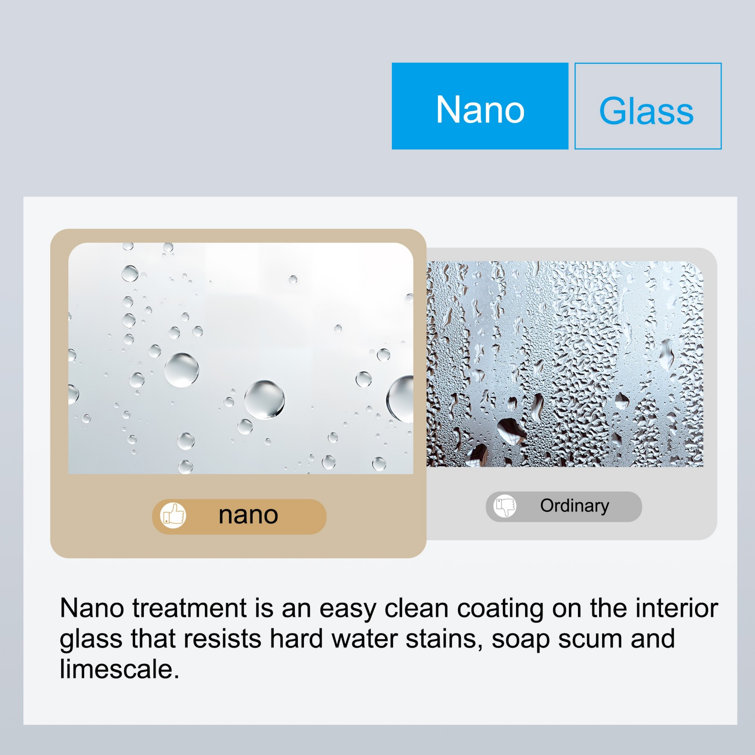Chrome 56-60" x 70" Dual Sliding Clear Glass Shower Door