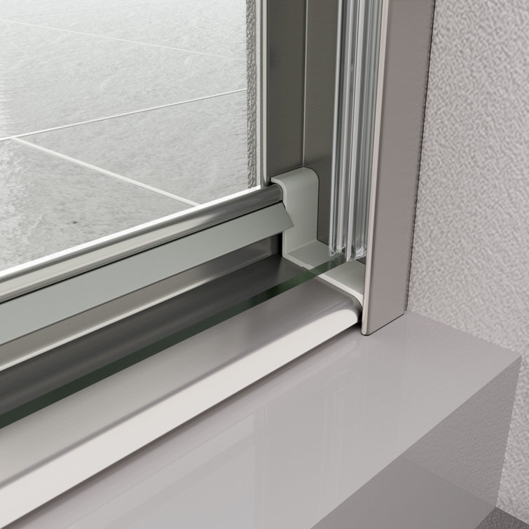 Chrome 56-60" x 70" Dual Sliding Clear Glass Shower Door