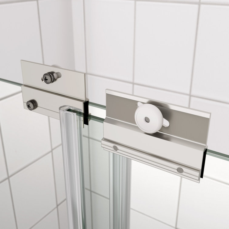 Chrome 56-60" x 70" Dual Sliding Clear Glass Shower Door