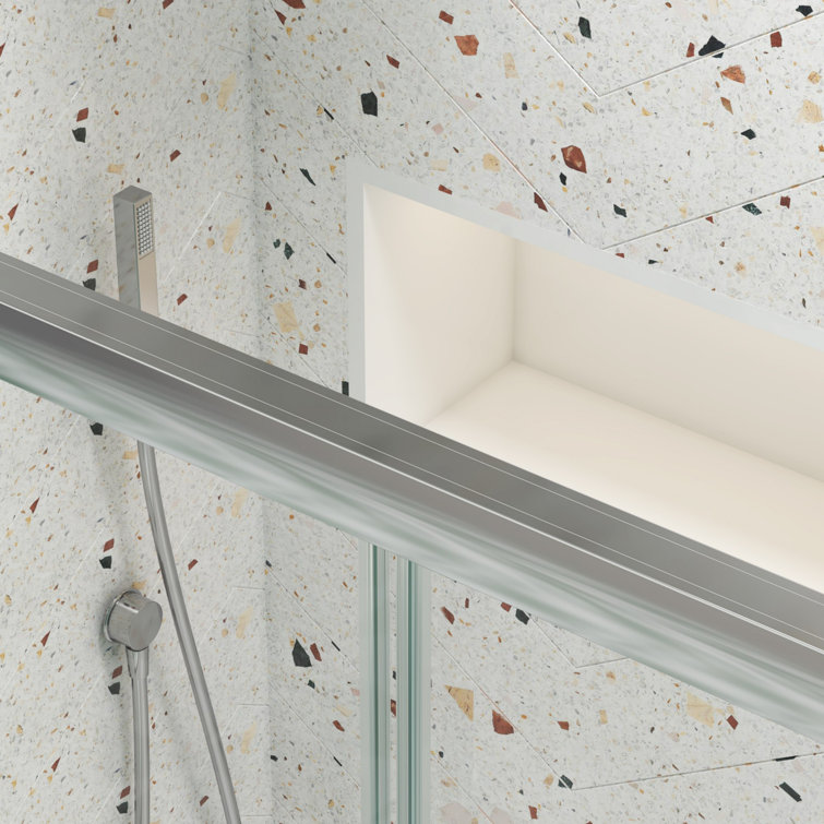 Chrome 56-60" x 70" Dual Sliding Clear Glass Shower Door