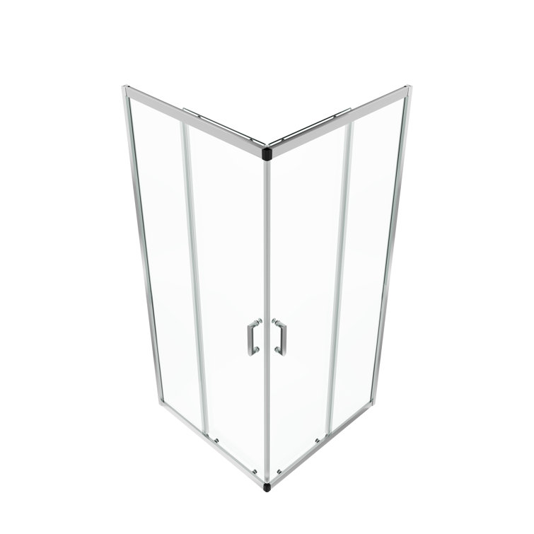 34" W x 72" H Clear Tempered Glass Shower Enclosure