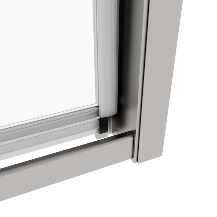38-42" Chrome Tempered Glass Pivot Swing Shower Door