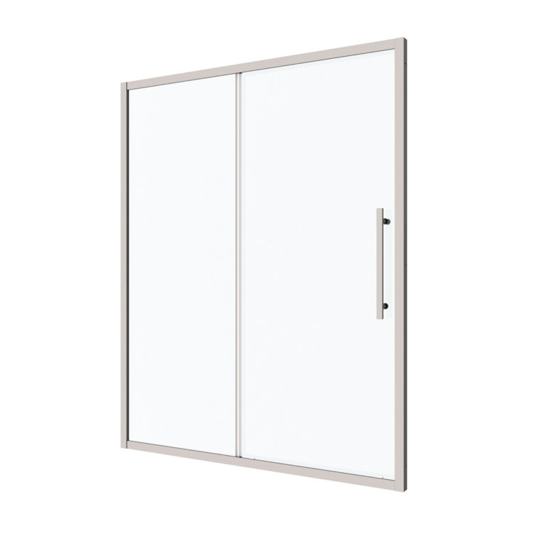 Chrome 44-48"W x 72"H Sliding Shower Door with Tempered Glass