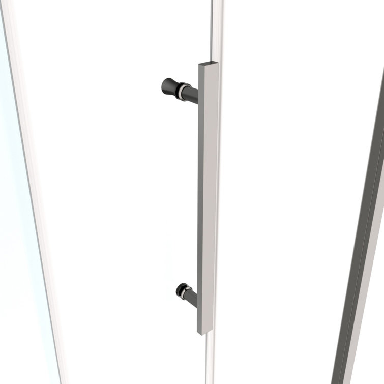 Chrome 44-48"W x 72"H Sliding Shower Door with Tempered Glass