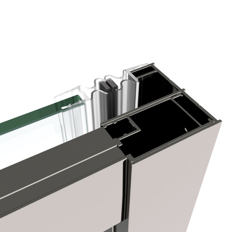 Chrome 50"-54"W x 72"H Sliding Shower Door with Tempered Glass