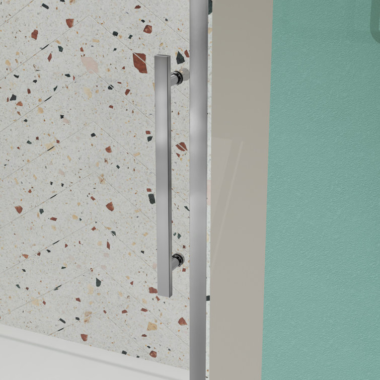 Chrome 50"-54"W x 72"H Sliding Shower Door with Tempered Glass
