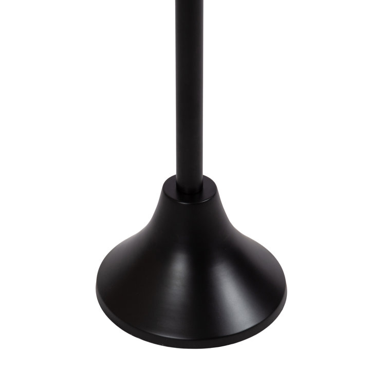 Gold and Black Round Iron Pedestal End Table