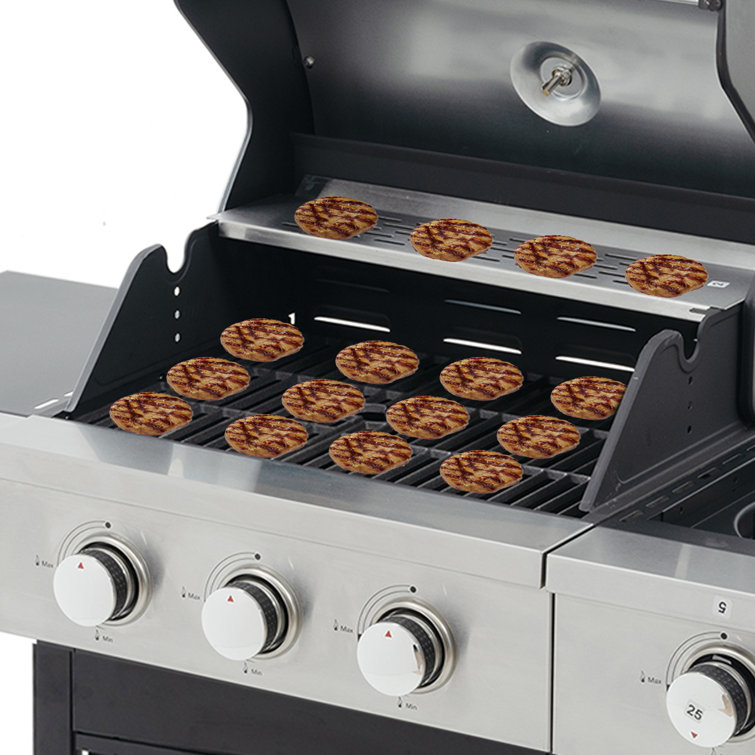 Stainless Steel 3-Burner Propane Gas Grill with Side Burner