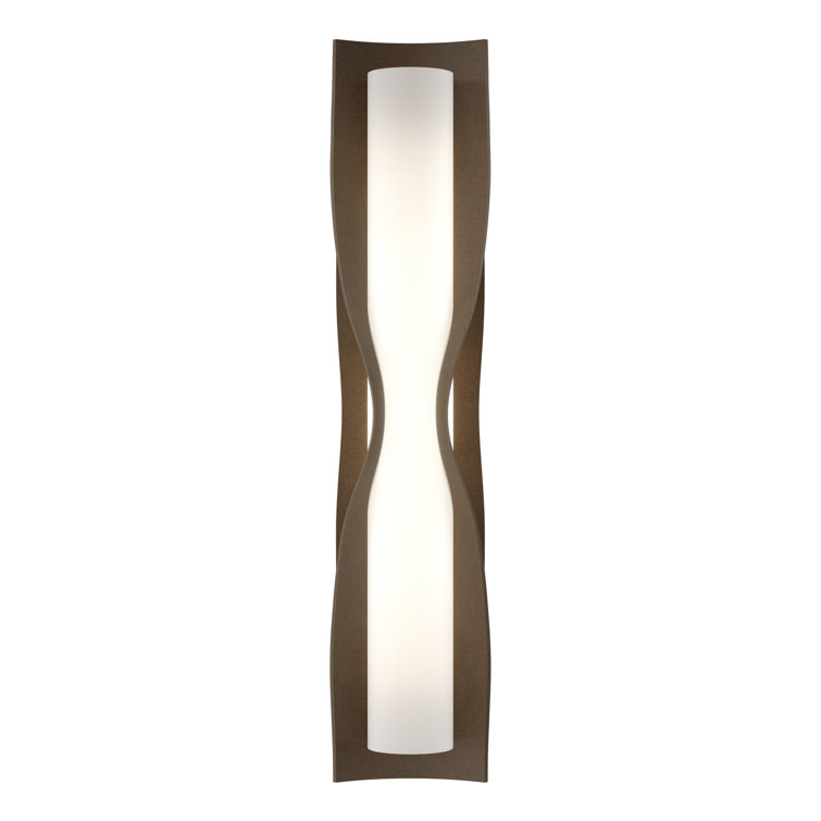 Translucent Bronze 4-Light Wall Sconce with Sleek Opal Shade