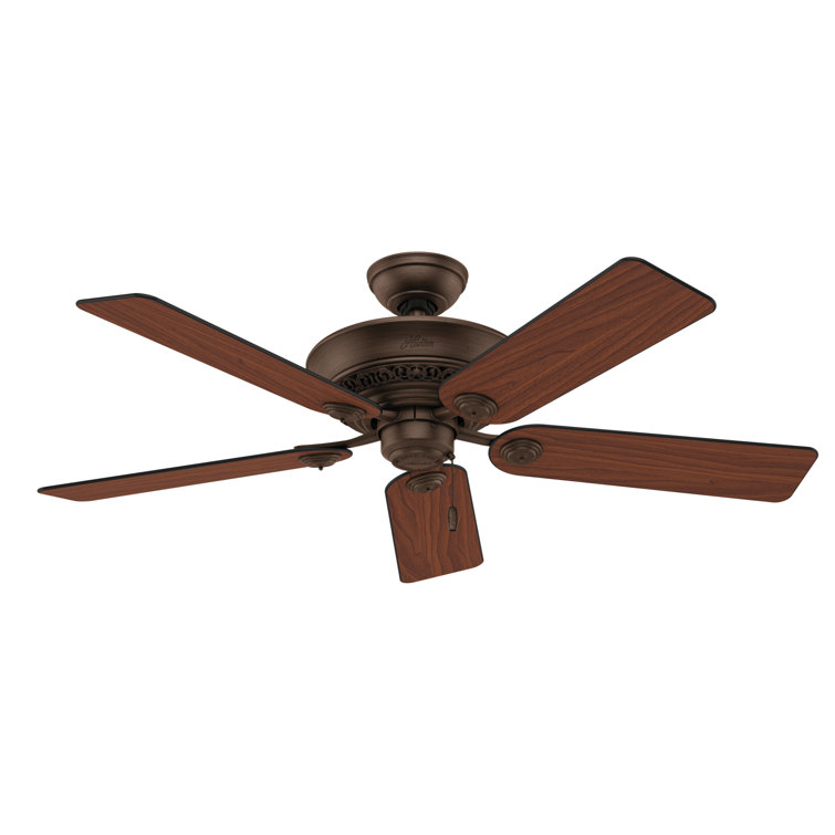 52'' Cocoa Bronze 5-Blade Ceiling Fan with Light Kit