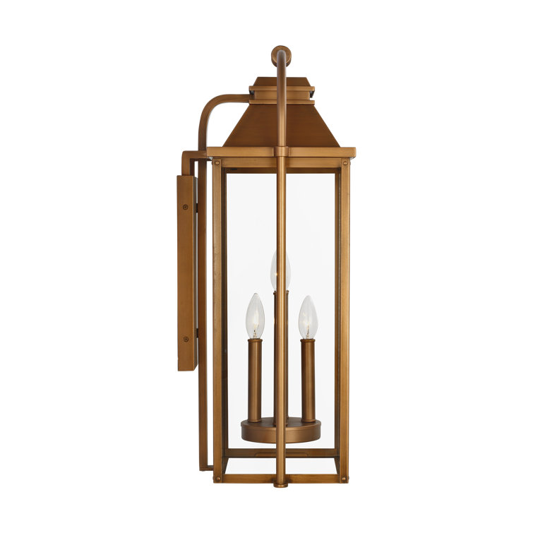 Natural Copper 4-Light Outdoor Lantern Wall Sconce
