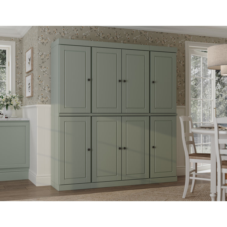 Siegmeyer 100% Solid Wood 65" Pantry Cabinet with Solid Doors and Adjustable Shelves