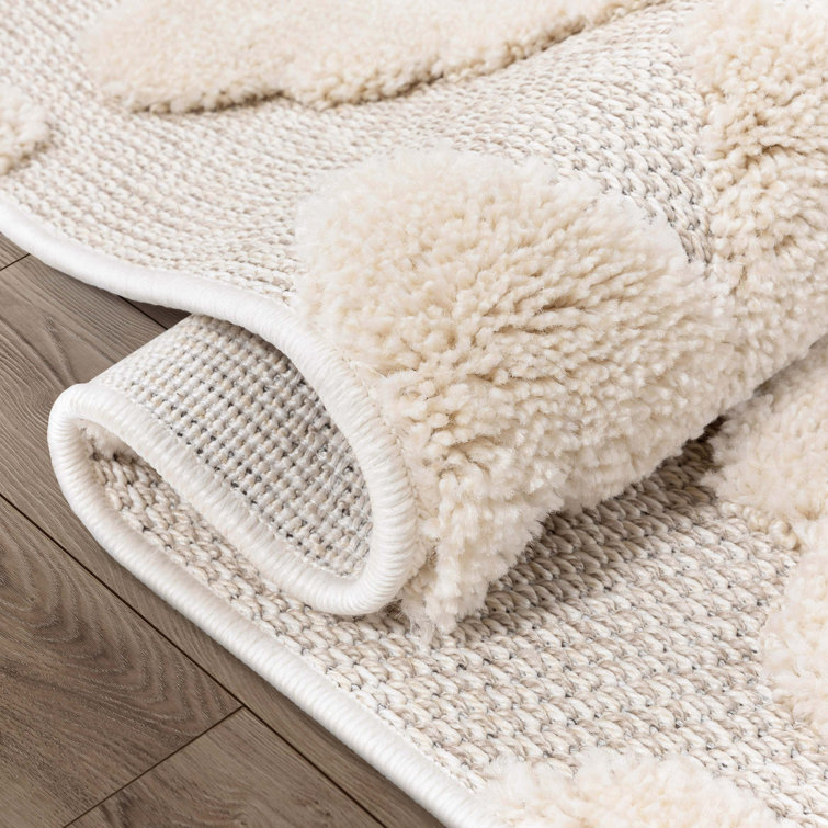 Bellagio Beige Tribal High-Low Flat-Weave Rug 5' x 7'