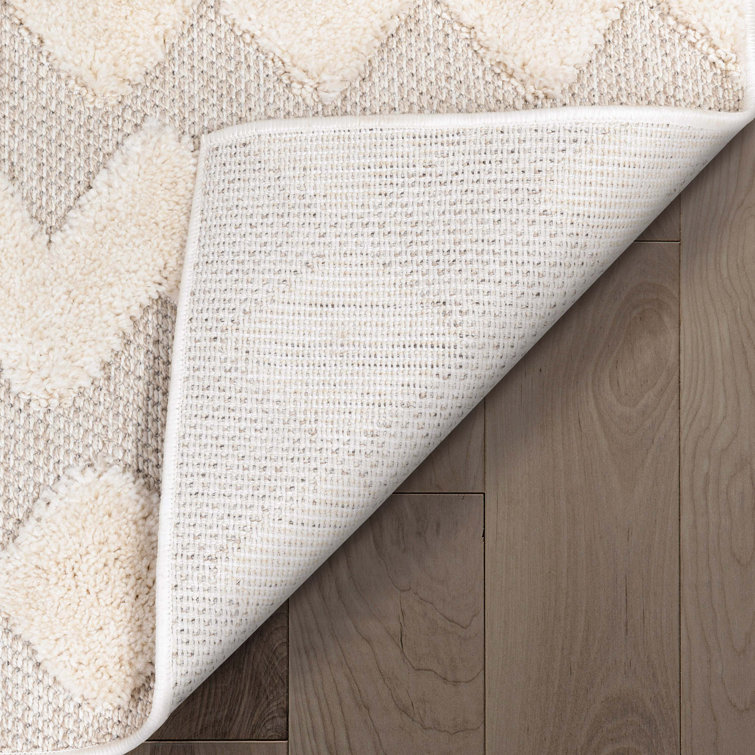 Bellagio Beige Tribal High-Low Flat-Weave Rug 5' x 7'