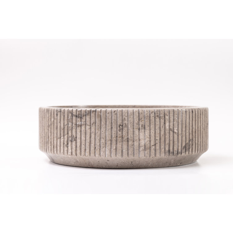 Natural Stone Circular Marble Vessel Bathroom Sink