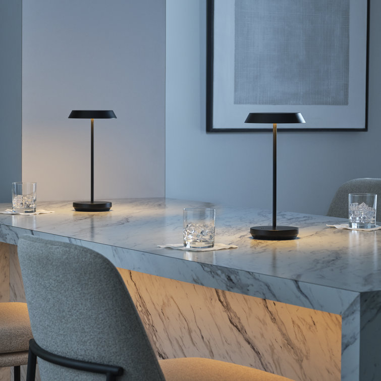 Matte White Cordless Touch LED Outdoor Table Lamp
