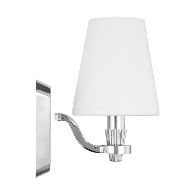 Paisley Polished Nickel Direct Wired 9.75" Vanity Sconce with Linen Shade