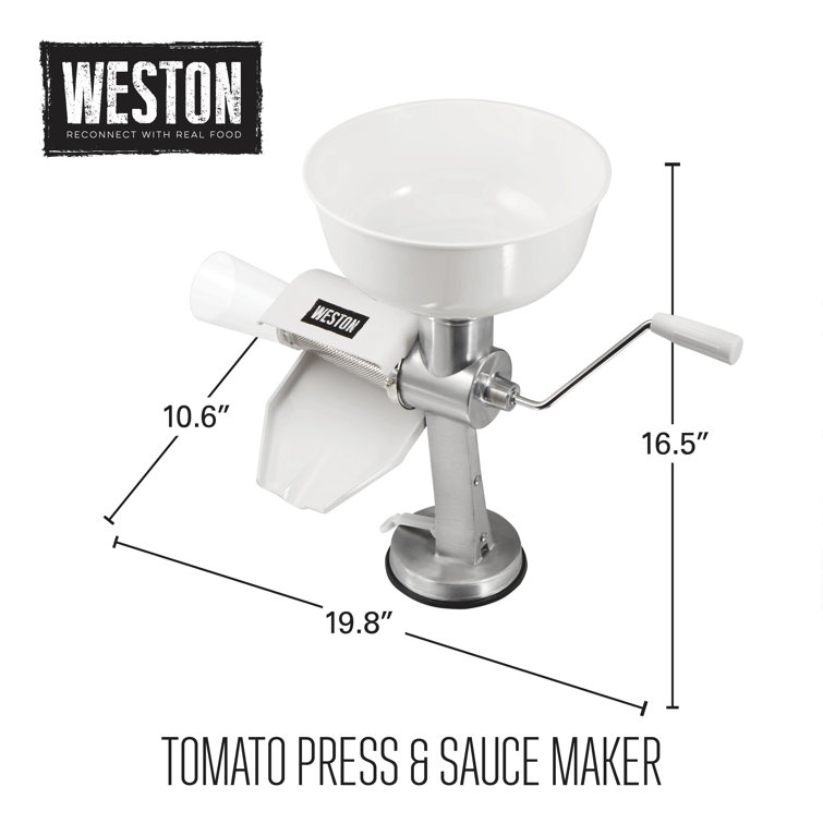 Stainless Steel Tomato Press with Food Strainer and Clamp