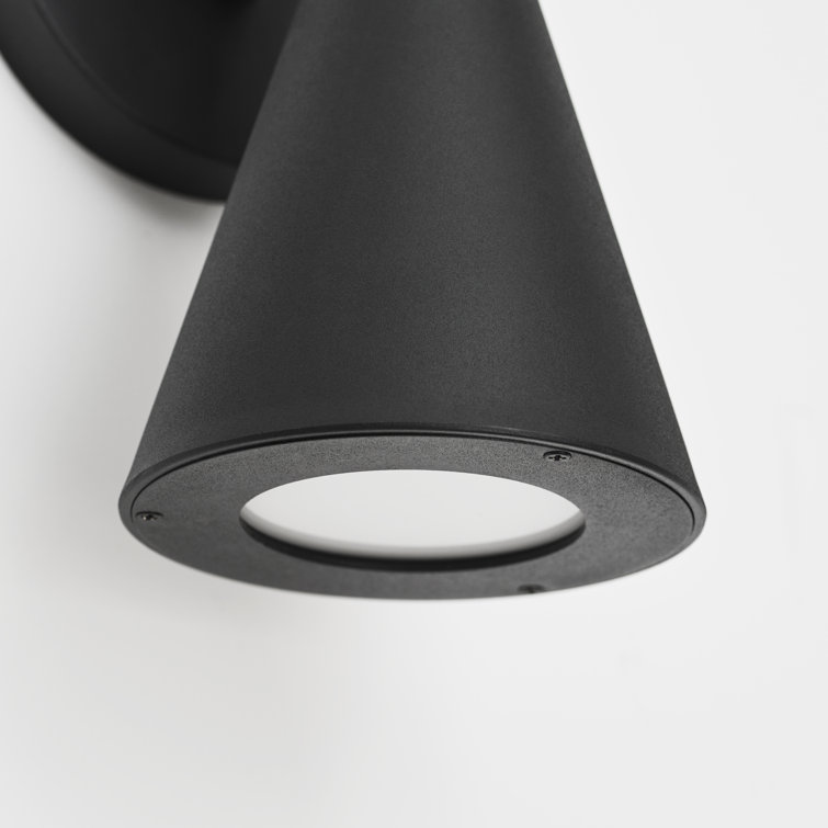 Albertine Textured Black 2-Light Outdoor Wall Sconce