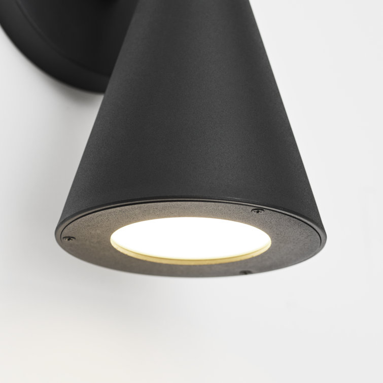 Albertine Textured Black 2-Light Outdoor Wall Sconce