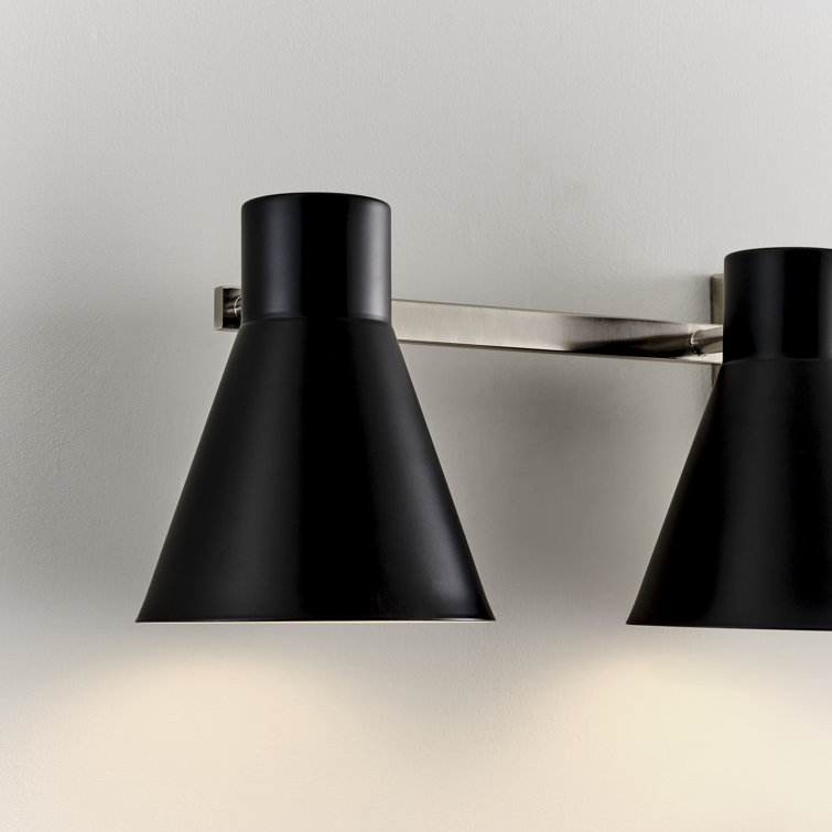 Byers Black and Nickel 4-Light Dimmable Vanity Fixture