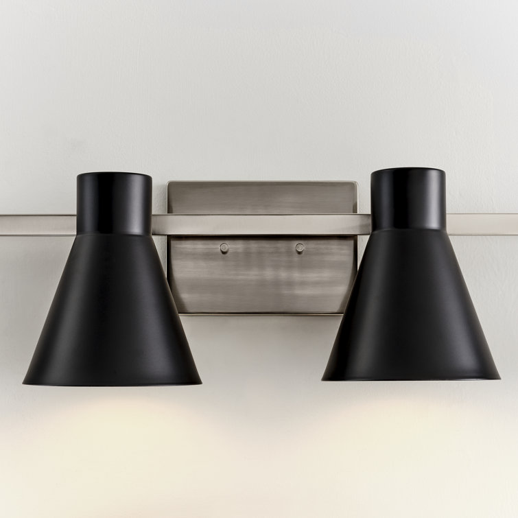 Byers Black and Nickel 4-Light Dimmable Vanity Fixture