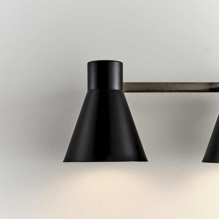Byers Black and Nickel 4-Light Dimmable Vanity Fixture