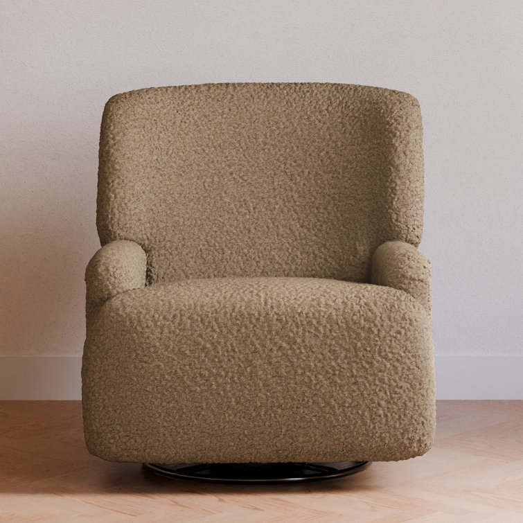 Cortado Shearling Swivel Recliner with Metal Frame